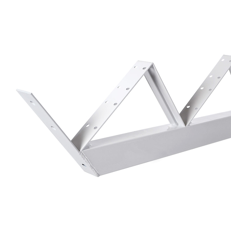 PYLEX Stair Riser, 18-1/8 in L, 40 in W, Aluminum, White, Powdered 14022